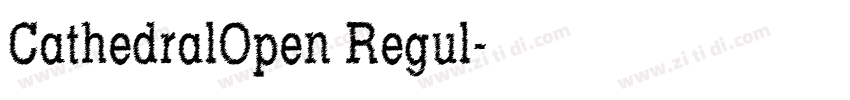 CathedralOpen Regul字体转换